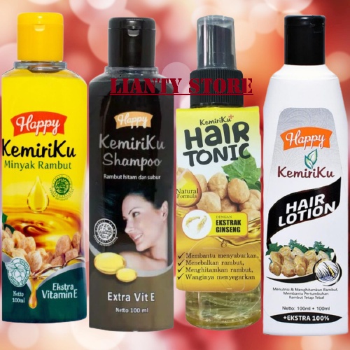 C.O.D*PAKET HAPPY KEMIRIKU 4IN1 (SHAMPO + HAIR TONIC + HAIR LOTION + MINYAK)