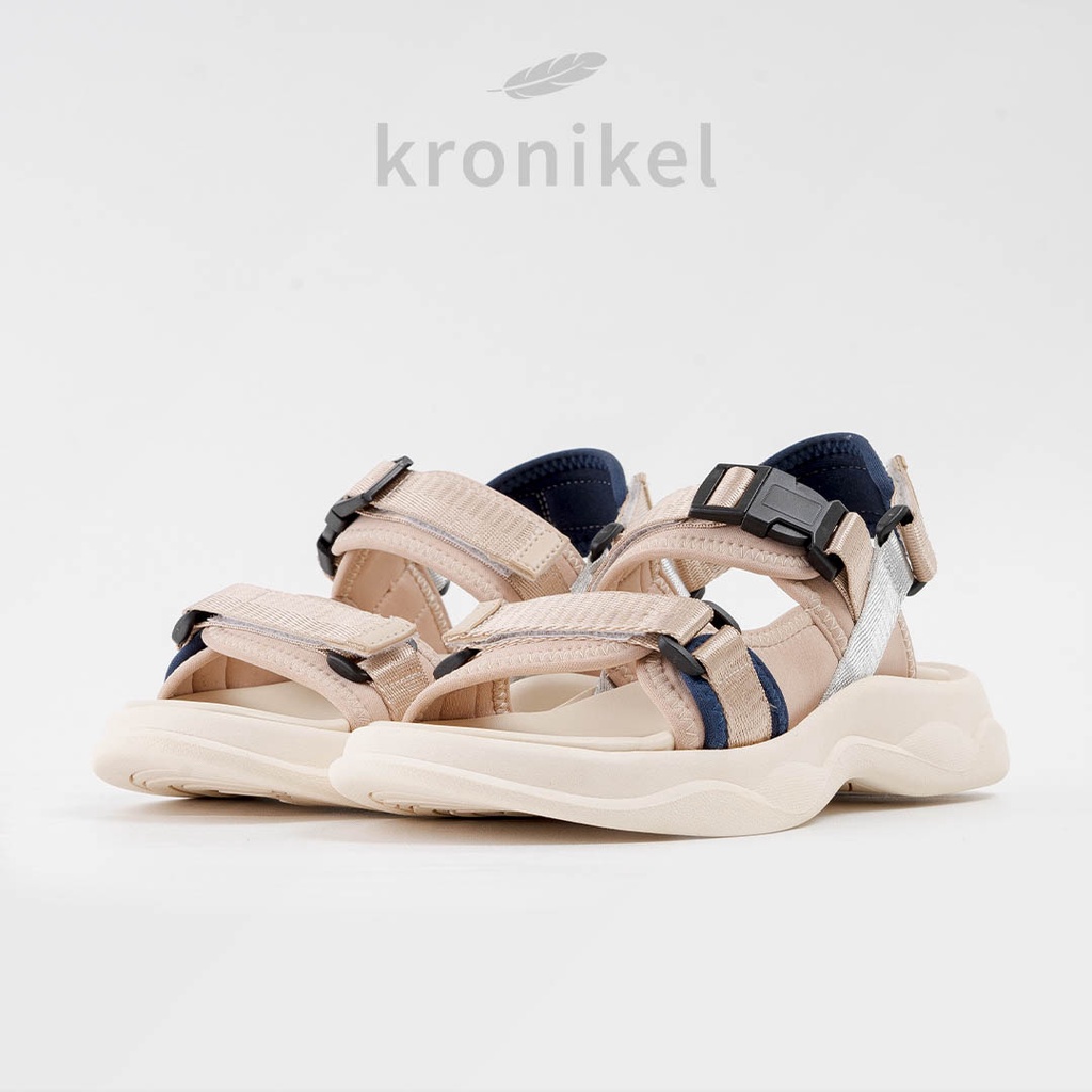 [PREMIUM LOKAL BRAND] KRONIKEL PROJECT // LEVI 2-in-1 Sandals - Camel Cream