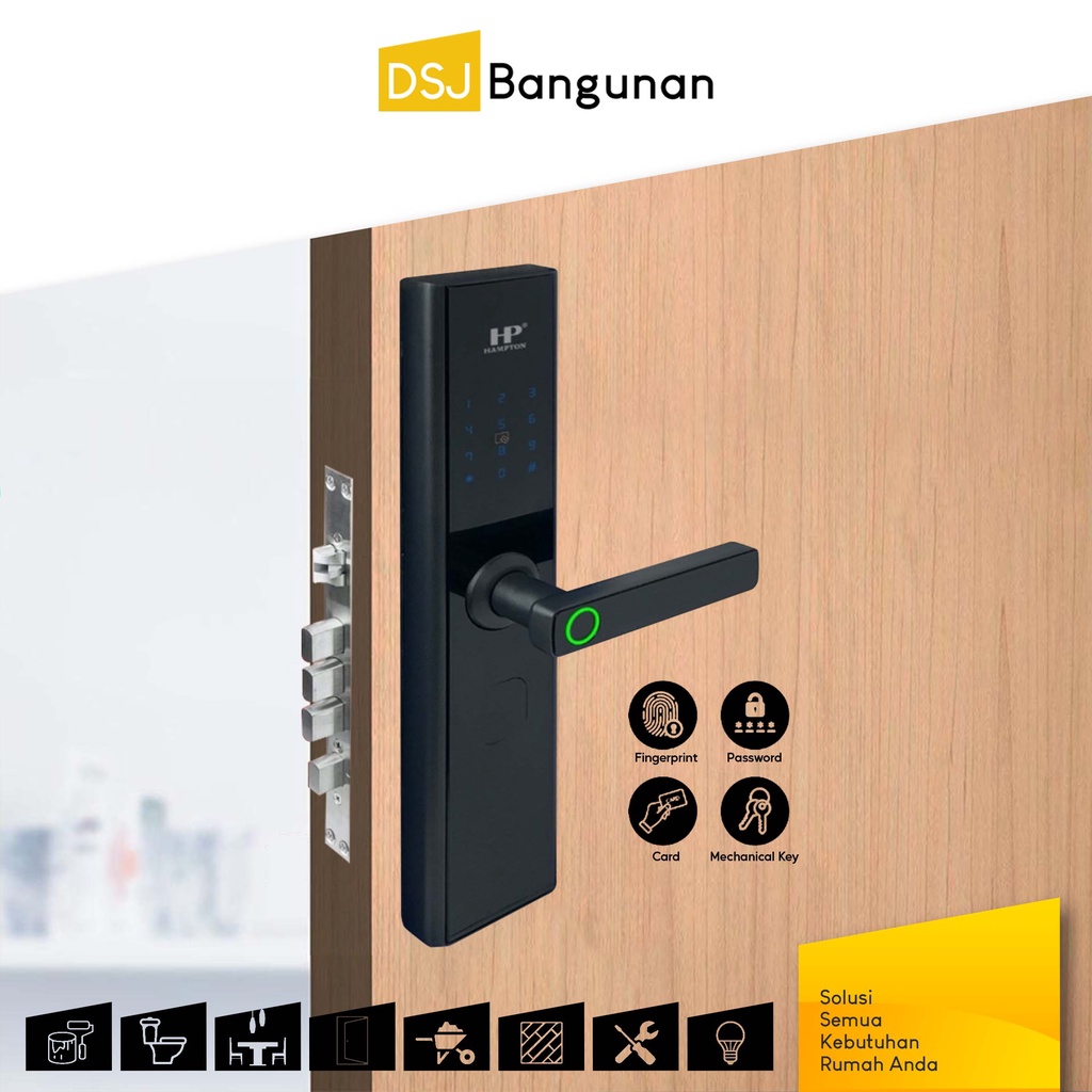 Hampton Gagang Pintu / Kunci Pintu Digital ELH 5113 MF FIN PASS