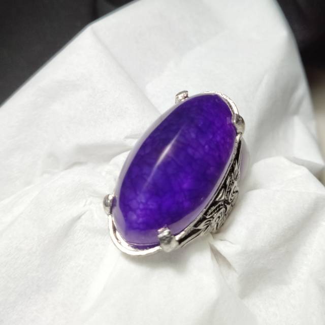 Batu cincin pandan ungu sisik naga