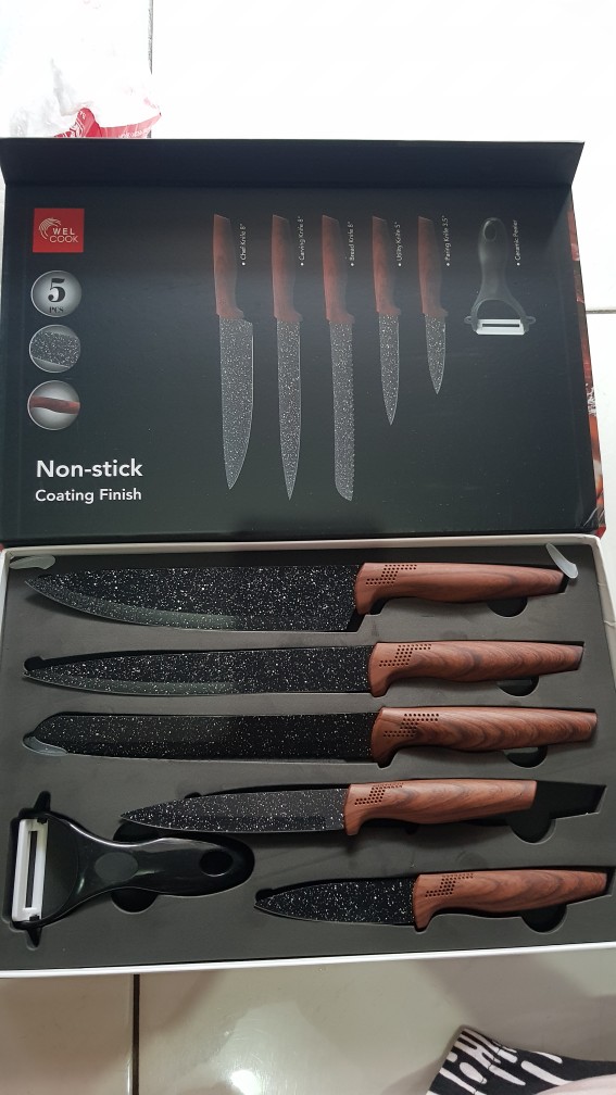 Welcook Marbel Knives Pisau Dapur Set 6 Pcs