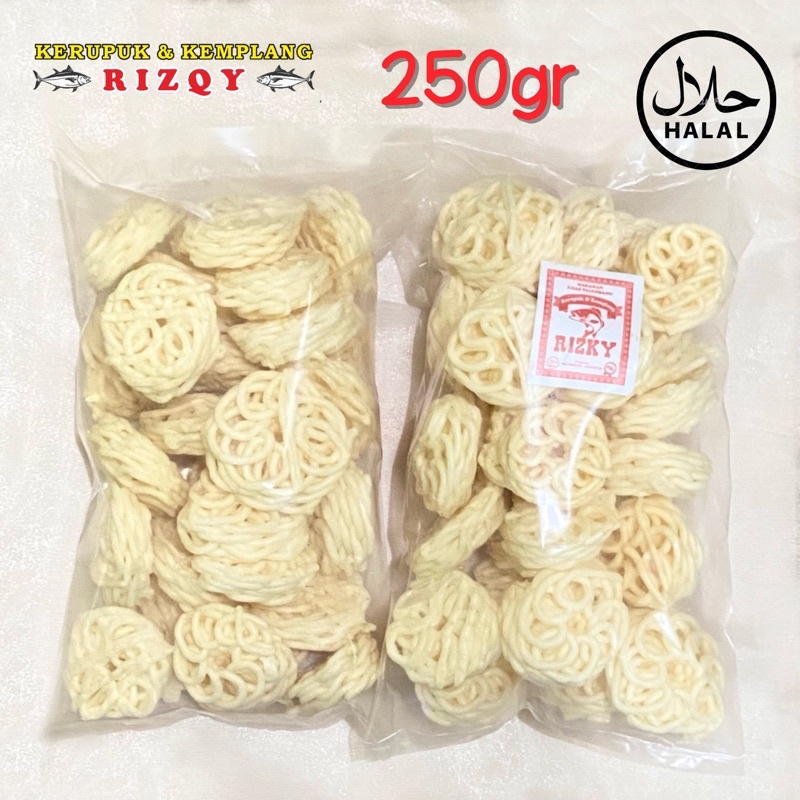 

[KerupukkemplangRizqy] • Kerupuk Mawar Oleh-oleh khas Palembang Makanan Cemilan Acara Hajatan 250gr