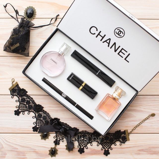 CHANEL SET 5IN1 / CHANEL SET MAKE UP KOSMETIK IMPORT KOSMETIK FASHION