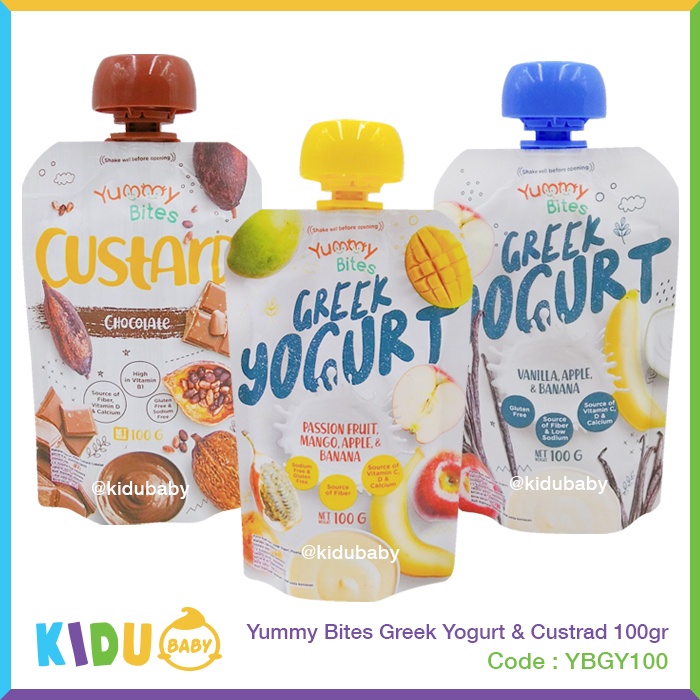 Yummy Bites Greek Yogurt 100gr Makanan Cemilan Bayi dan Anak Kidu Baby