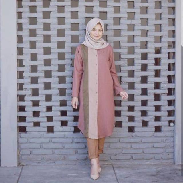 Baju tunik kekinian/baju tunik terbaru 2020/fashion wanita muslim tunik/baju tunik wanita