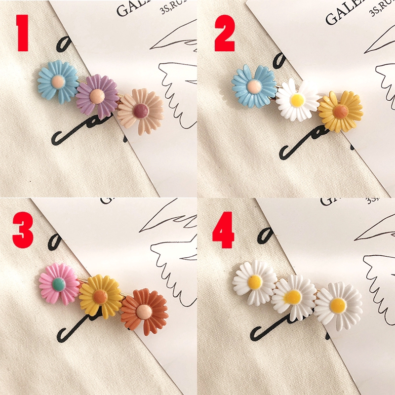 Fashion hairpin headdress Jepit Rambut Model Bunga Daisy Gaya Korea untuk Anak Perempuan