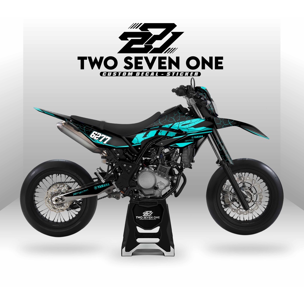 DECAL YAMAHA WR 155 FULL BODY/SUPERGLOSSY/PREMIUM/CUSTOM/VARIASI HITAM BIRU KEREN