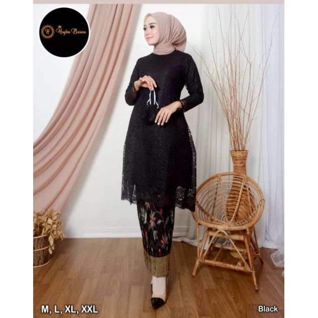 READY/NEW PRODUK STELAN TUNIK BROKAT/ATASAN TUNIK BROKAT/KEBAYA MODERN/STELAN TUNIK BROKAT NADIVA FA