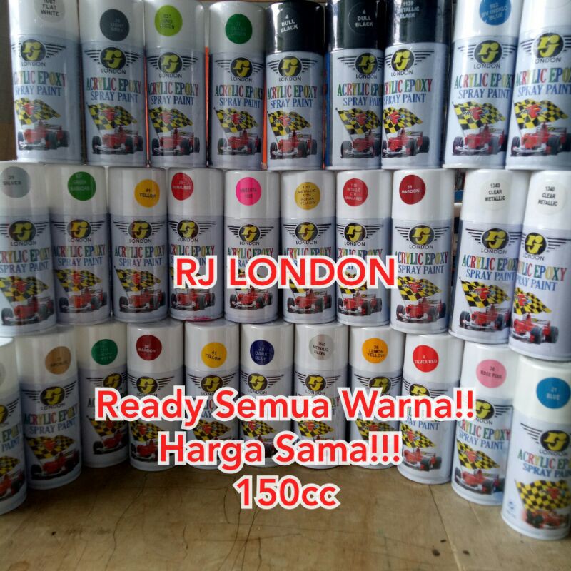 B. Pilok Pilox RJ hijau putih biru pink pernis perunggu oren abu grey gold metalik ungu coklat doff 