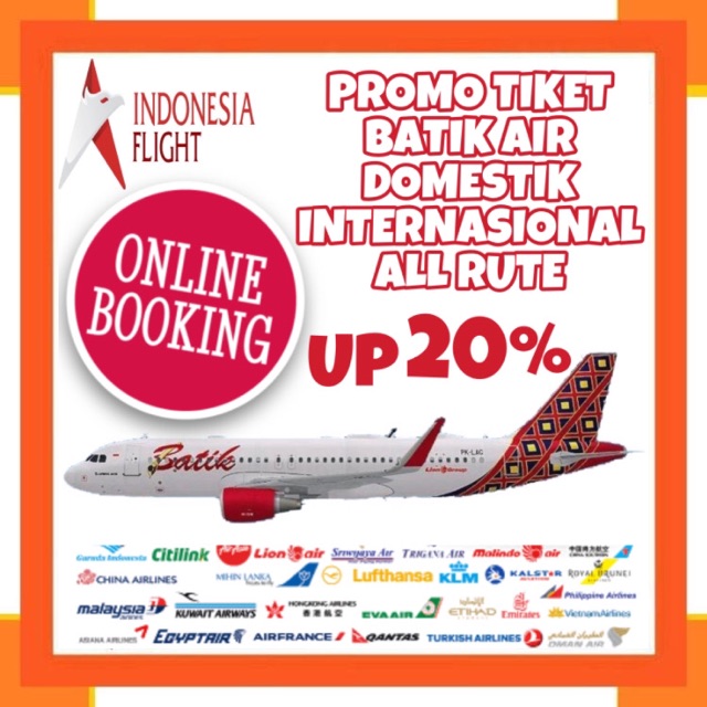 Promo Tiket Pesawat Batik Air All Rute Domestik Internasional Shopee Indonesia