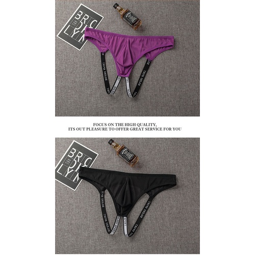 G String Pria Sexy hot Transparan Tali Open Crotch Celana Dalam Pria Tipis U Thongs Lingerie Y056