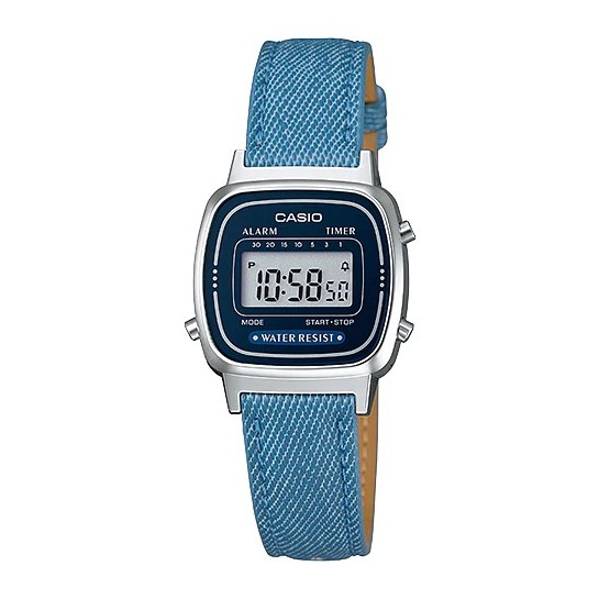 Jam Tangan Wanita Casio LA670WL-2A2DF Digital Leather Strap