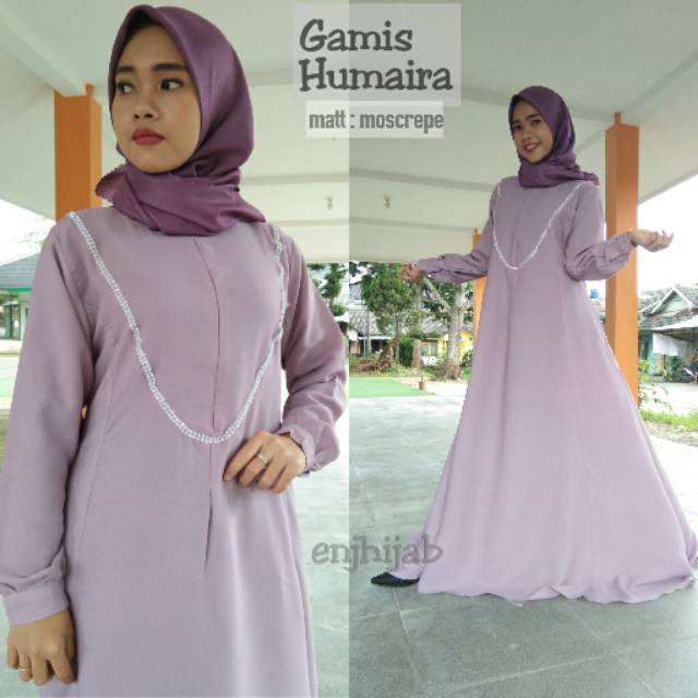 Baju Muslim Wanita Gamis Payet L &amp; XL Dress Wanita Fashion Muslim Humairah