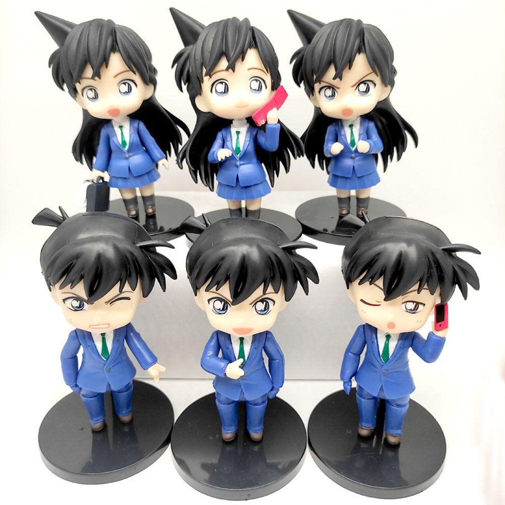 Lanfy Conan Edogawa 6pcs/set Dekorasi Anime Figure Mainan Koleksi Hadiah Standing Molding