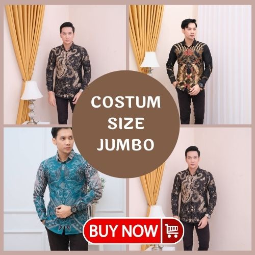 [CUSTOM BATIK JUMBO LENGAN PANJANG/PENDEK] Batik pria modern slimfit Lengan Panjang / Pendek slim fit baju batik pria premium baju kemeja batik pria lengan pendek full furing baju batik alisan pria Kemeja batik slim fit pria batik slimfit batik pria