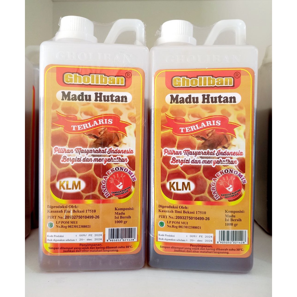

Gholiban Madu Kalimantan 1kg ( Botol Timbul Tulisan Gholiban ) / Madu Hutan Kalimantan Gholiban