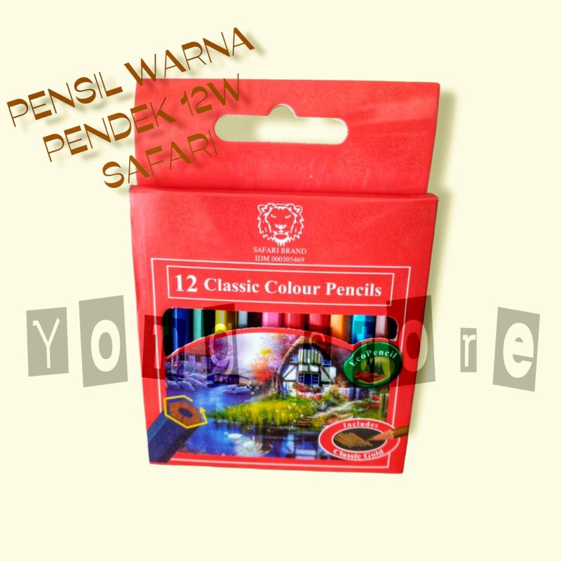

SAFARI PENSIL WARNA 12W PENDEK (1PACK) - PENCIL COLOURS 12 WARNA SHORT MURAH GROSIR