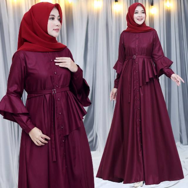 KIARA DRESS | KY_GALLERY | MAROON