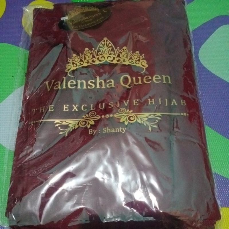 KHIMAR JERSEY JUMBO V KHIMAR SYARI VALENSHAQUEEN Valensha queen grosirjilbab-Maroon