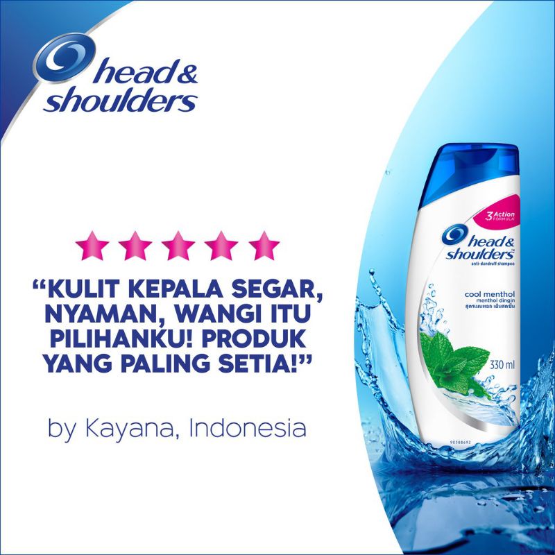 Head &amp; Shoulders Shampo Menthol Dingin Anti Dandruff 850 ml 680 ml 400 ml - Anti Ketombe