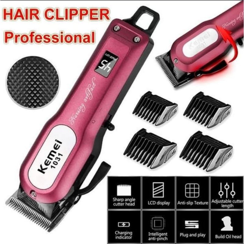 Alat Cukur Rambut Kemei KM-1031 // Cukuran Rambut // Rechargeable Hair Clipper //Profesional Clipper