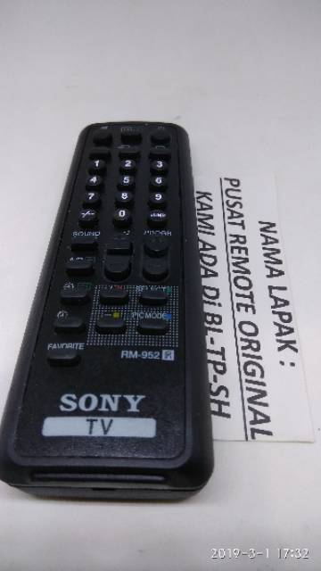 REMOTE REMOT TV SONY TABUNG ORIGINAL ASLI HITAM