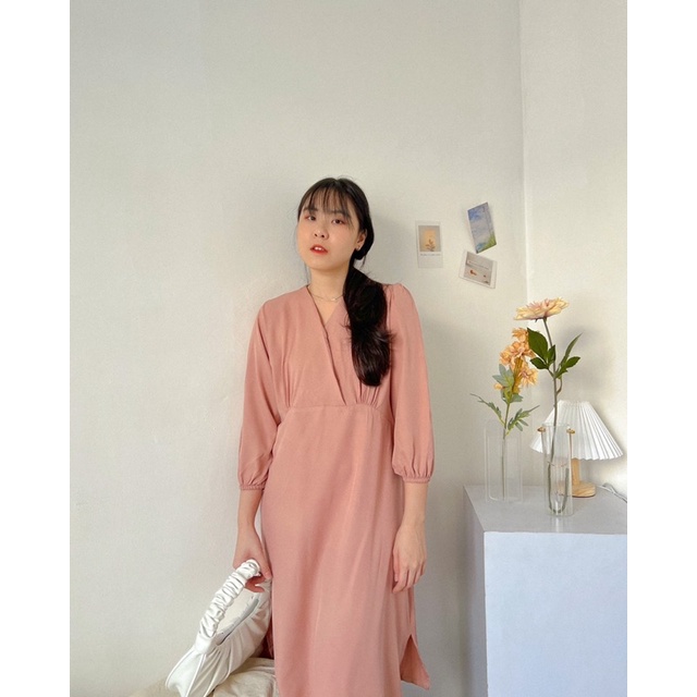 KANON - Kirisaki Basic Dress - Dress midi santai busui friendly