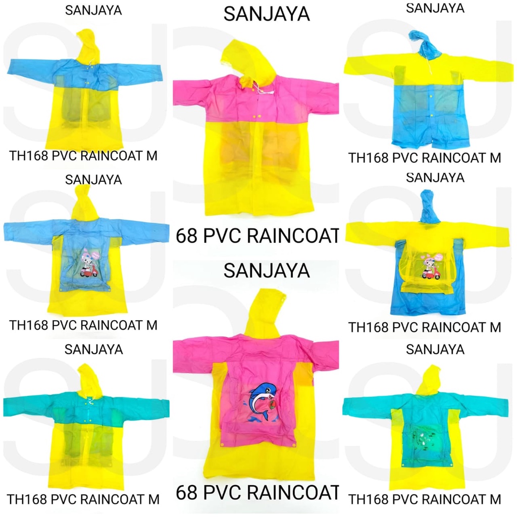 JAS HUJAN / JAS HUJAN WARNA / MANTOL / JAS HUJAN ANAK ANAK / RAINCOAT / TH168 PVC RAINCOAT