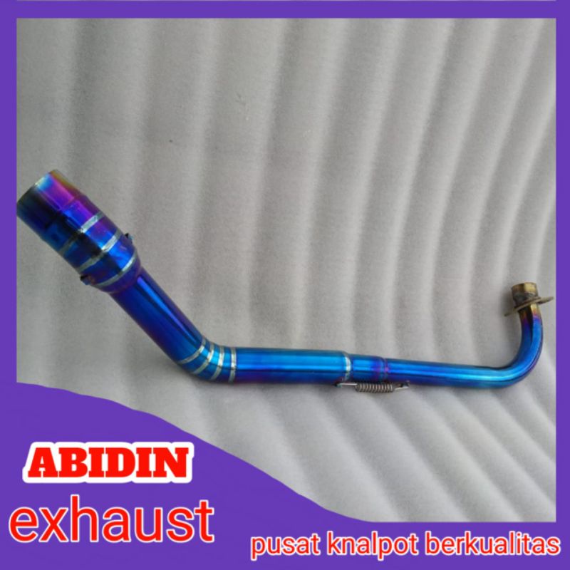 Leheran pipa knalpot bluemoon Jupiter Z1 Z 1 kolong full blue kolong stainless