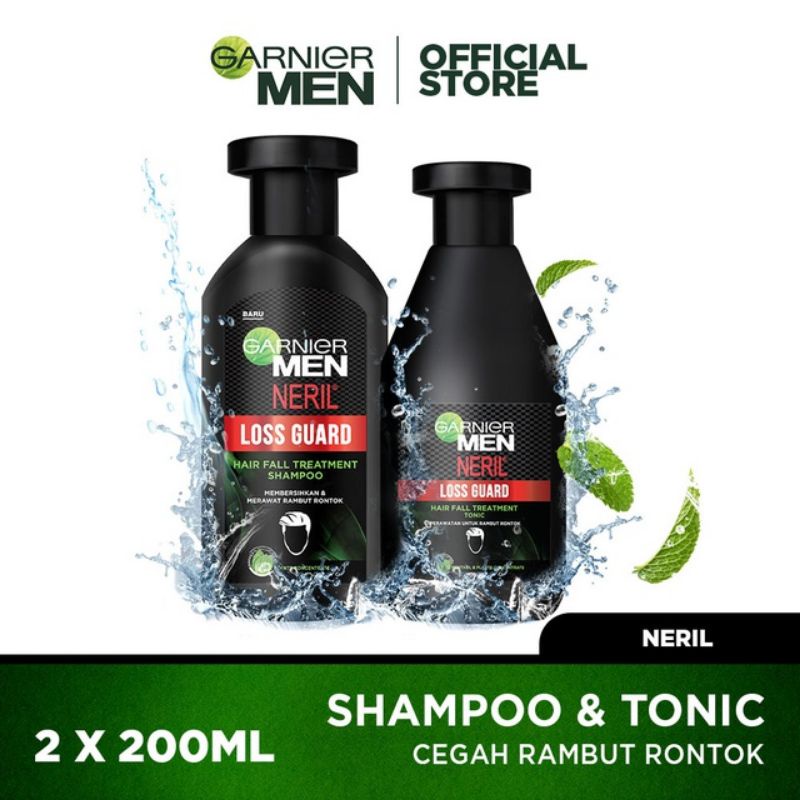 GARNIER MEN Neril Loss Guard Hair Fall Treatment Shampoo &amp; Tonic 200ml