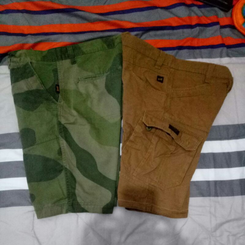 (3psc) Bloods short army dan cargo brown dan green army