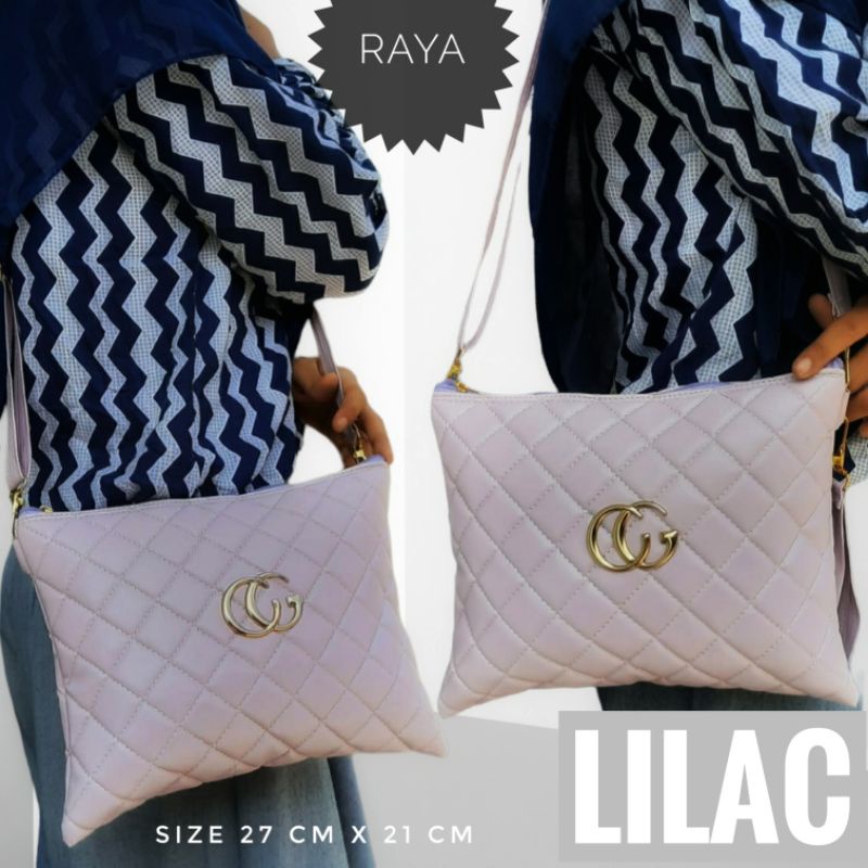 RAYA CLUTCH BAG DAPAT TALI PENDEK &amp; PANJANG