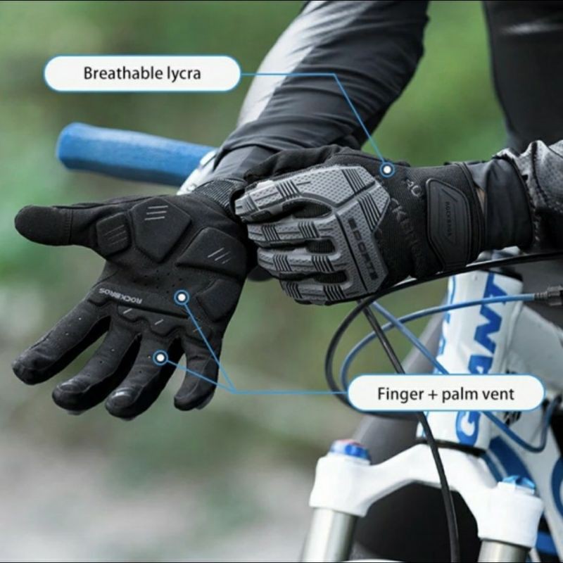 Sarung Tangan Full Finger Gloves Rockbros S210 Motor Sepeda MTB cross