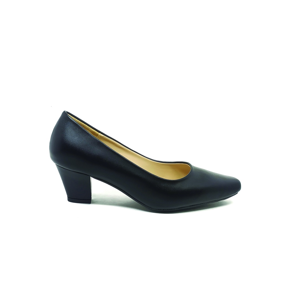 Workswell Sepatu Kerja Wanita Medium Heels 5cm Kode RTL2 Hitam Doff