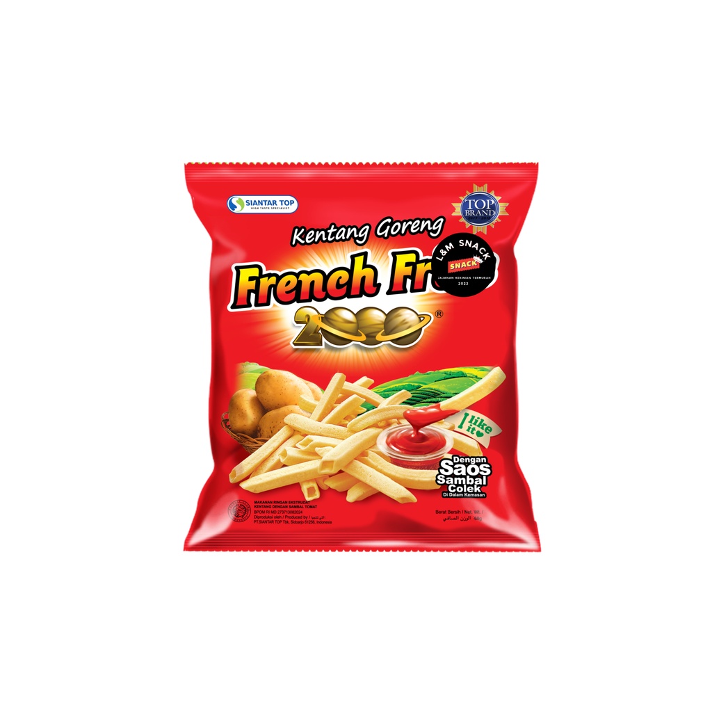 French Fries 2000 Besar Stik Kentang 1 Pack Isi 10 pcs @17gr