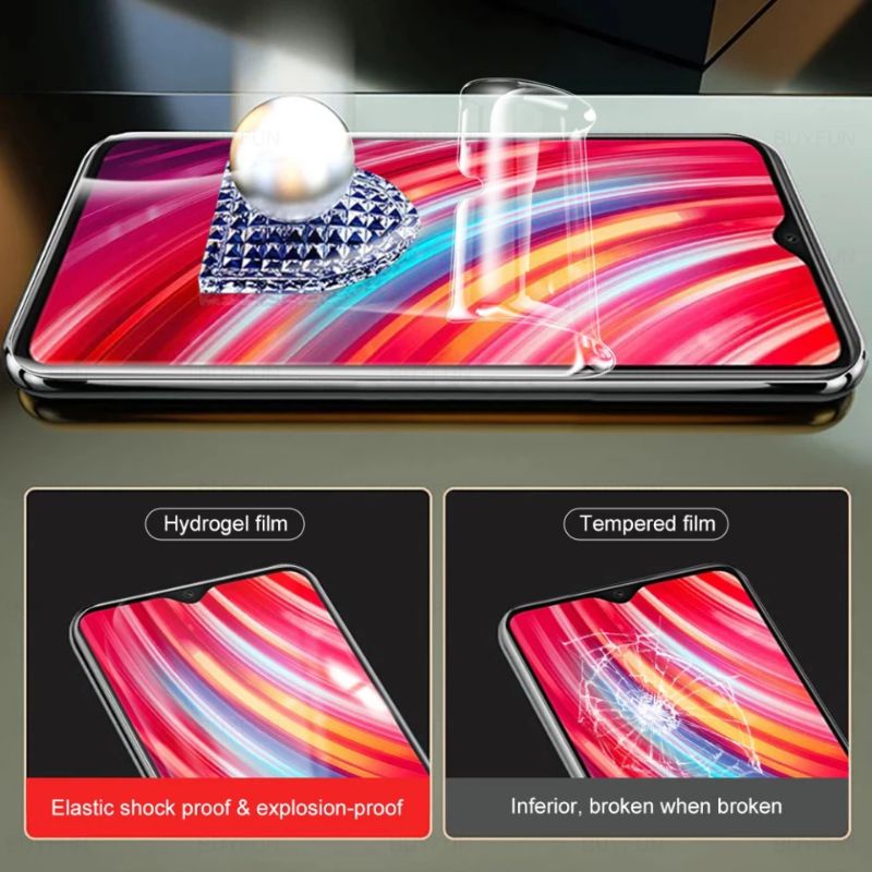 USAMS - HYDROGEL FILM HYBRID ANTI GORES XIAOMI REDMI NOTE 7 8 PRO 9 9A 9C 9T FULL SCREEN PROTECTOR