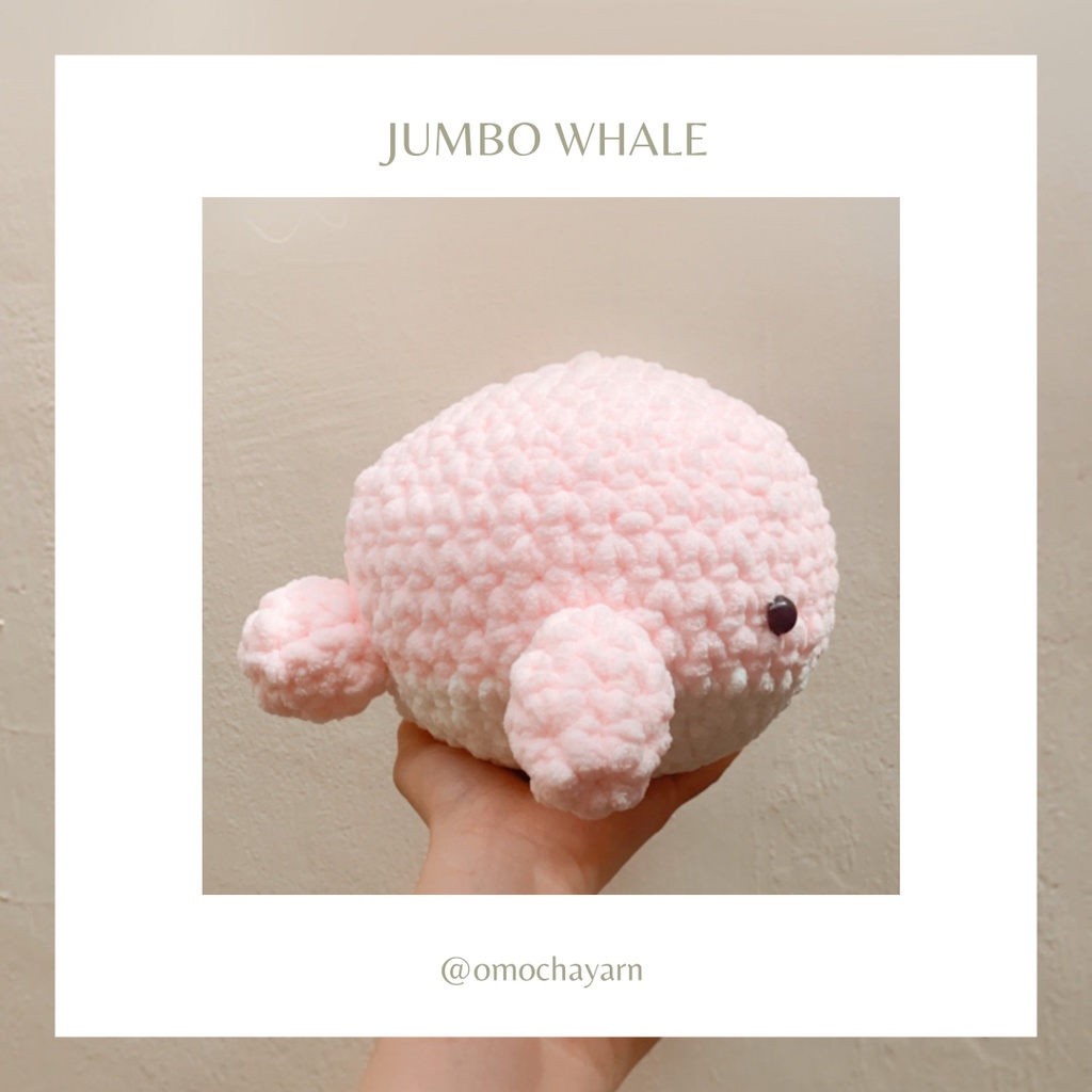 JUMBO WHALE PLUSHIE - AMIGURUMI - BONEKA RAJUT
