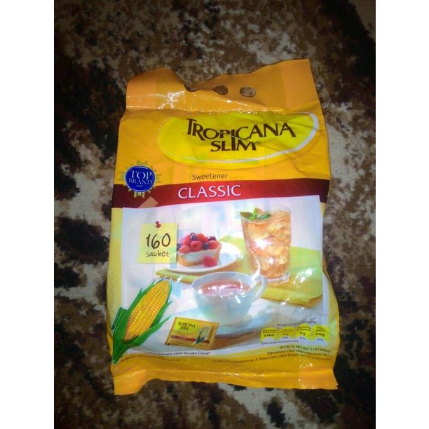 

LAINNYA-KEMASAN-MINUMAN- TROPICANA SLIM CLASSIC ISI 160 SACHET -MINUMAN-KEMASAN-LAINNYA.