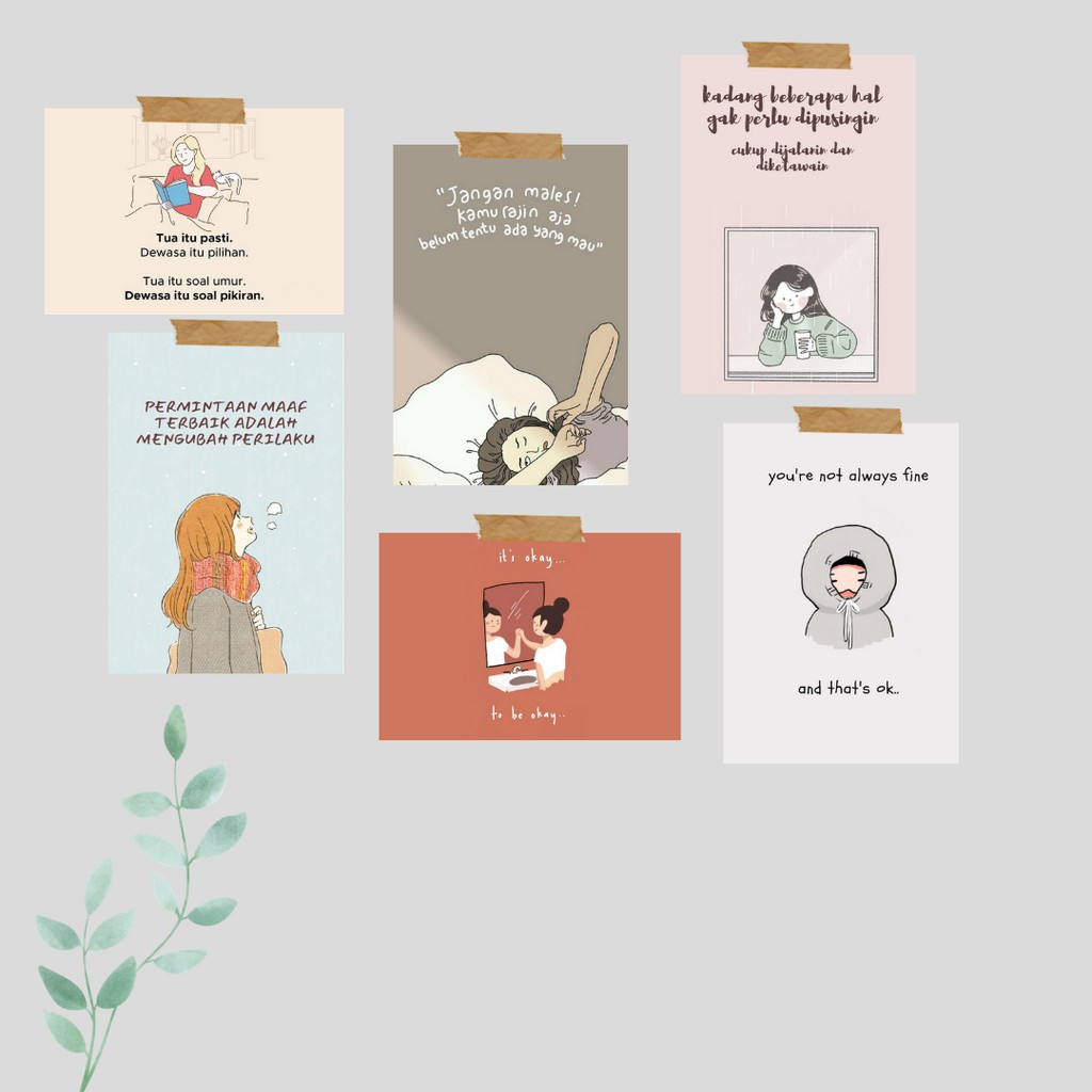 

postcard wall deco quotes edition