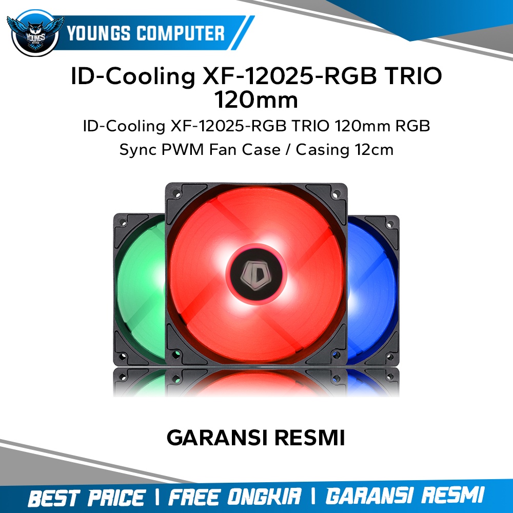 ID-Cooling XF-12025-RGB TRIO 120mm RGB Sync PWM Fan Case / Casing 12cm