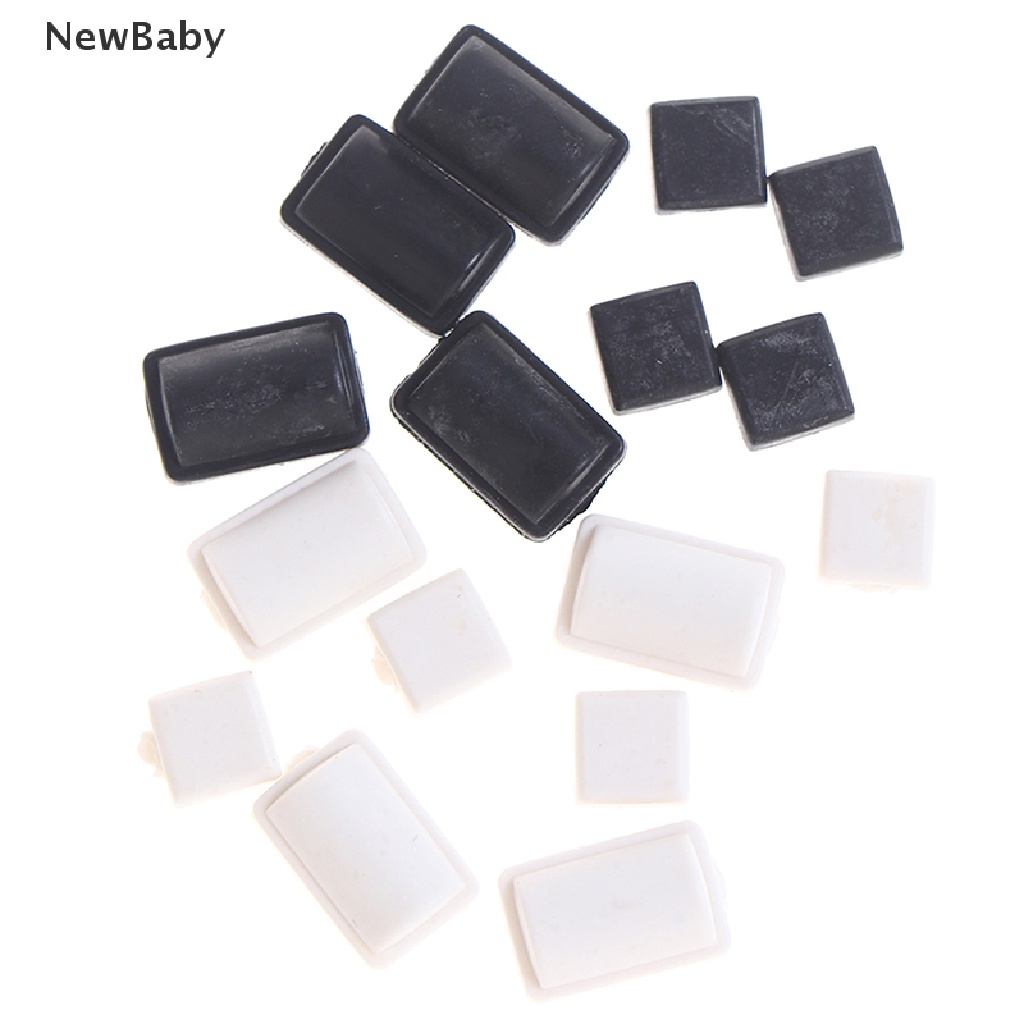 Newbaby 8pcs / set Cover Sekrup Kaki Bahan Karet Silikon Warna Hitam / Putih Untuk Konsol WII