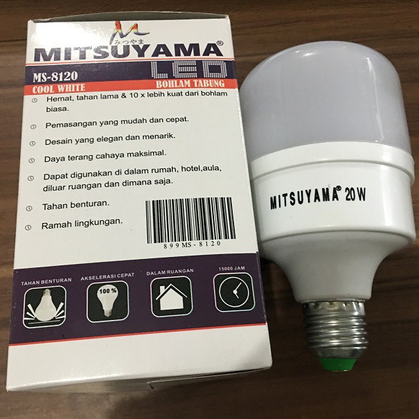 Lampu LED Tabung 20W Besar Super Terang Awet Mitsuyama MS8120