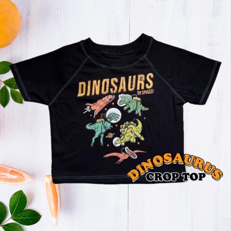 Crop Top Wanita Dinosaurus (LD 88, P 40)