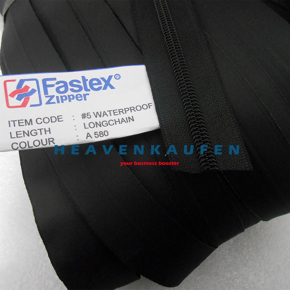 Resleting Zipper Anti Air Waterproof No 5 Hitam Meteran