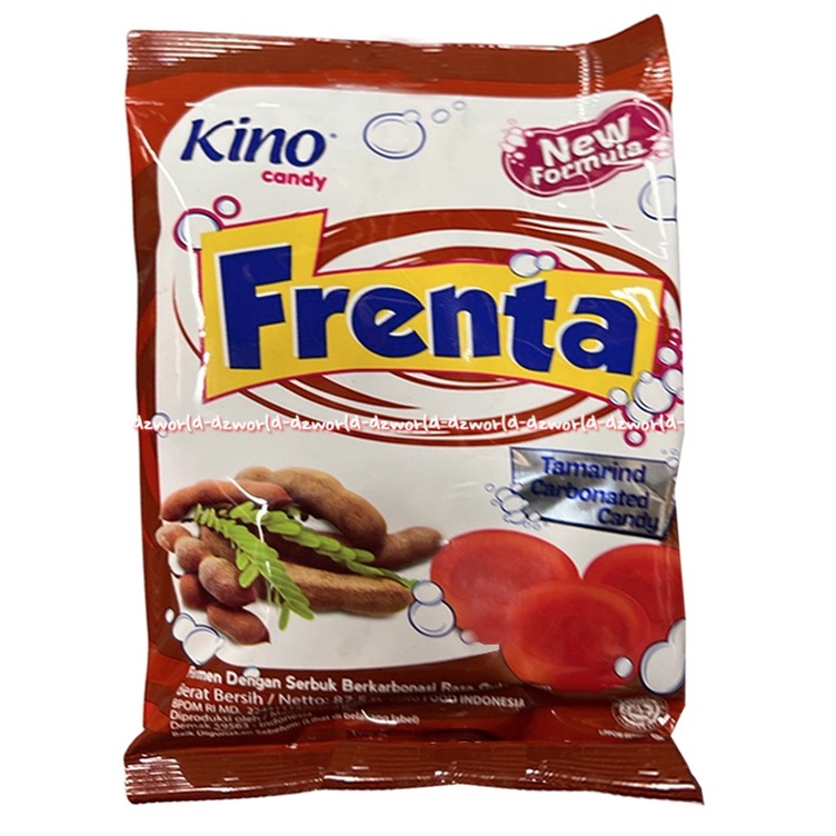 Kino Candy Frenta Tamarind  87gr Carbonated Candy Permen Asam Jawa Dengan Serbuk Berkarbonasi Fren Ta Kino Cendi Candy Tamarin 87gram