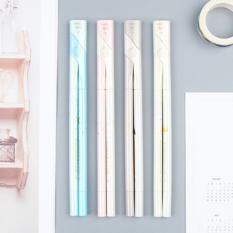 

INDORETAIL | 2 Pcs/set Baru Beberapa Jarum Gel Pen 0.5 MM Black Ink Alat Tulis Pulpen Kawaii