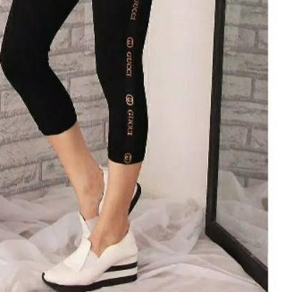 ✰ NEW LEGGING IMPORT 7/8 LIST COKLAT ℮