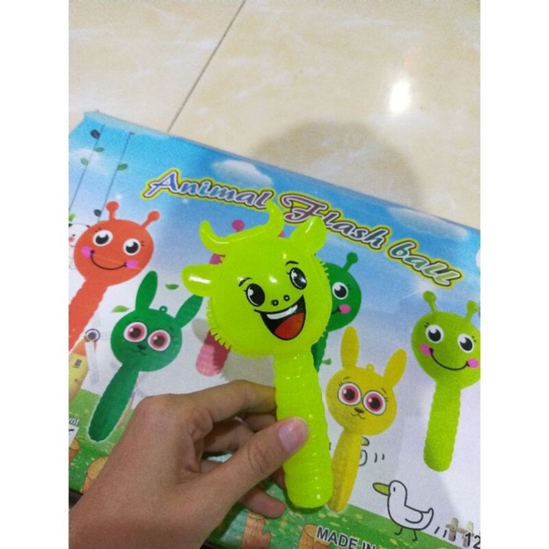 MAINAN ANAK RUBBER STICK KARET ADA SUARA DAN LAMPU  RUBBER STICK TOET TOET NYALA LAMPU