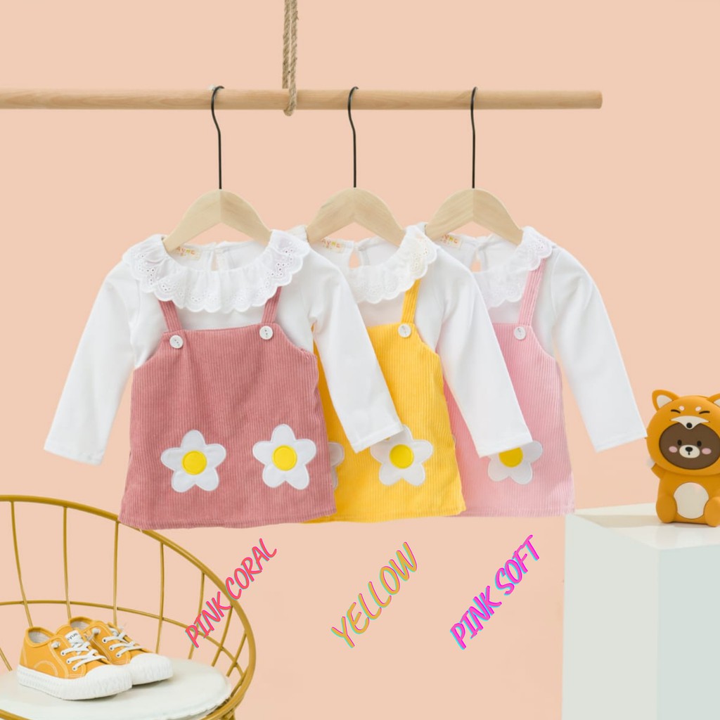 Bayi - 2 TAHUN | Dress Korea Chon Hee - Dres Fashion Korean Overall Baby Kualitas Import Anak Perempuan Gaun