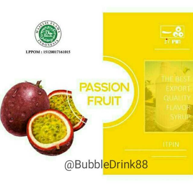 

PROMO Itpin Sirup 2.5kg Rasa Markisa / Passion Fruit Flavour Syrup Premium 2PFJ